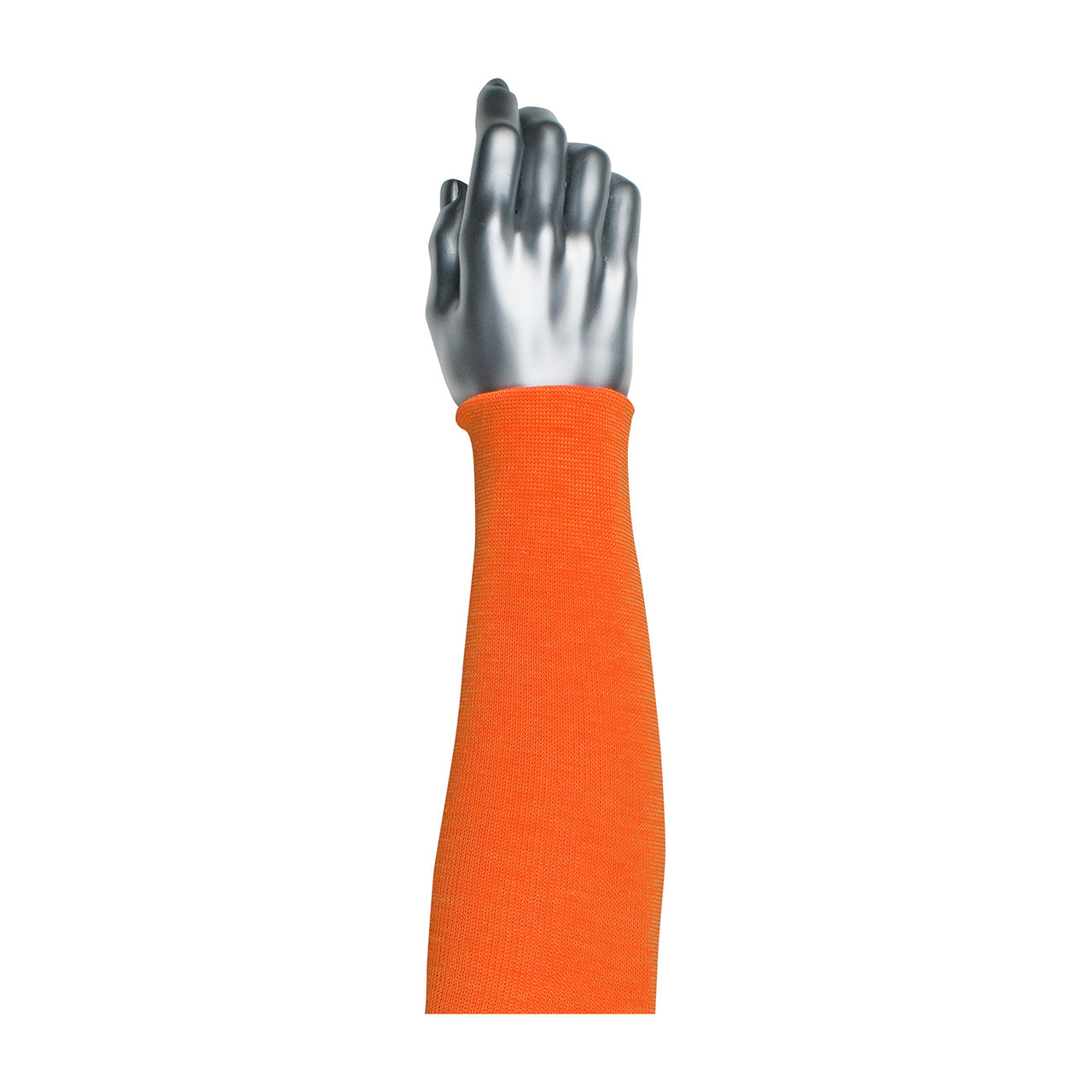 Kut Gard® 10-KANOCL  Cut Resistant Sleeve, Size 20", Neon Orange, ANSI A5
