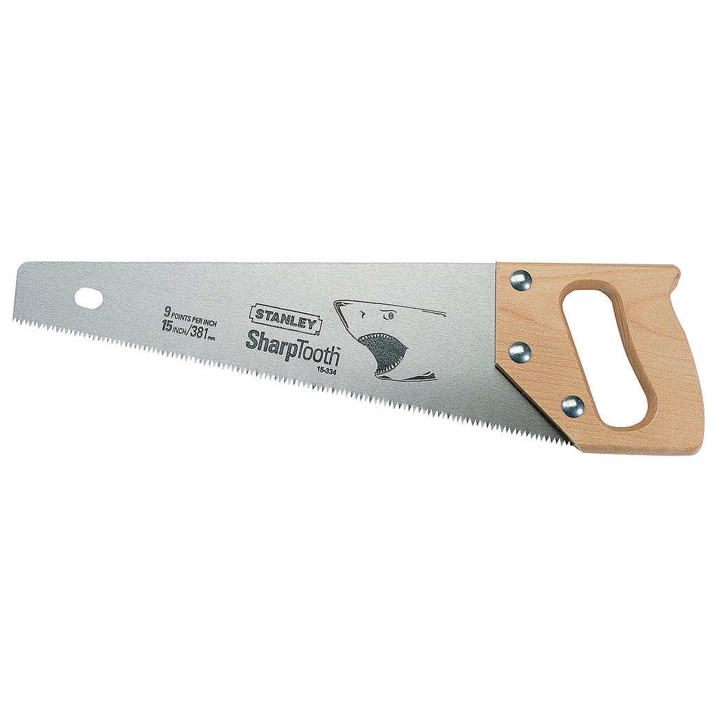STANLEY® HEAVY DUTY SAW W/ WOOD HANDLE 15" - RESHARPENABLE