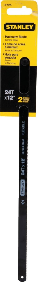 STANLEY CARDED HACKSAW BLADE HIGH CARBON STEEL 12" 24 POINT