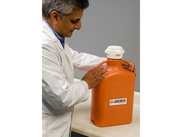 10 Liter HDPE Carboy, 83mm Cap, Amber - 12921