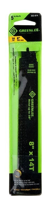 GREENLEE 8" x 14T Reciprocating Saw Blades