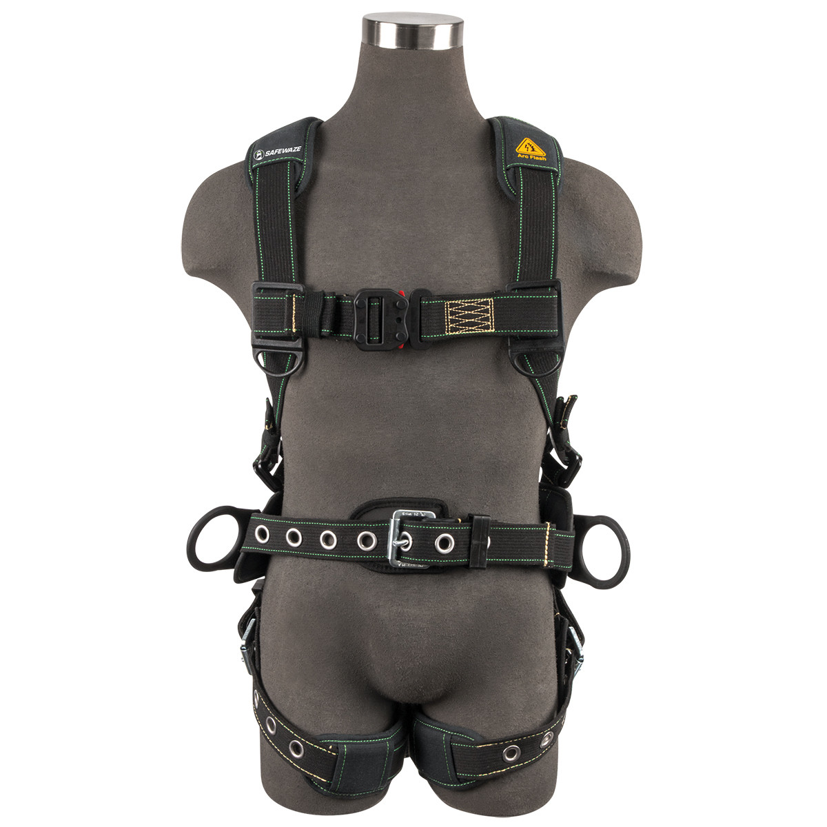 SAFEWAZE Arc Flash Construction Harness: DE 3D, DE QC Chest, TB Legs (M)