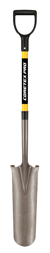 Coretex Drain Spade Fiberglass Handle Shovel Short D-Handle