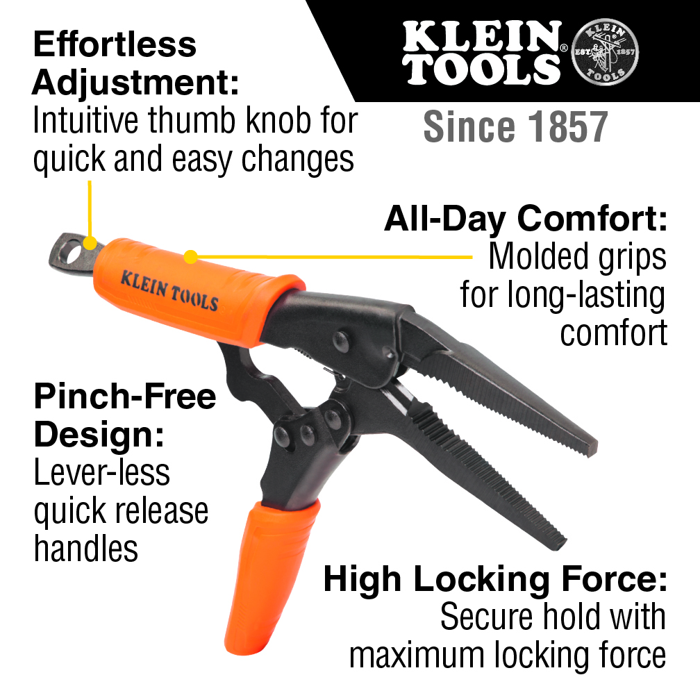 Long Nose Locking Pliers, 9-Inch