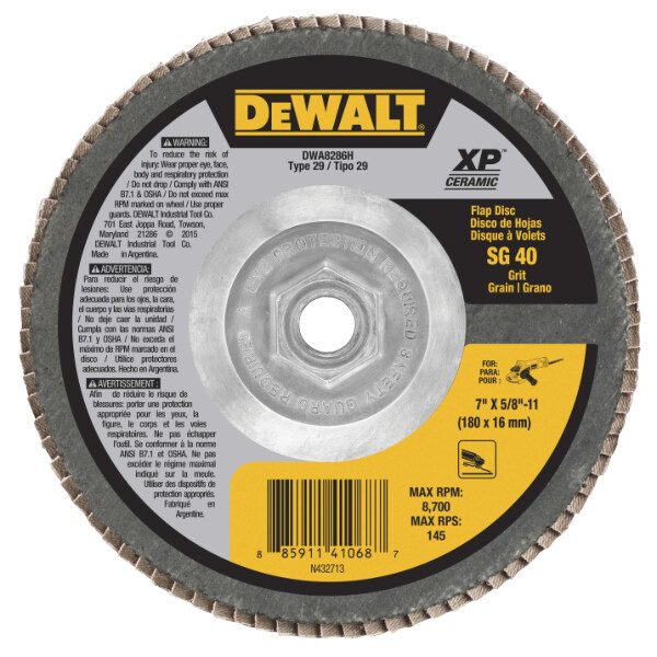DEWALT 7 X 5/8-11 40G T29 ELITE CERAMIC FLAP