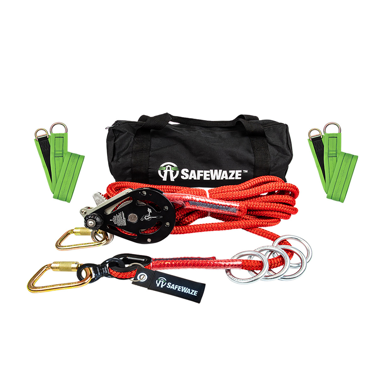 SafeWaze 100' 4-Person Rope HLL: Cross Arm Straps 