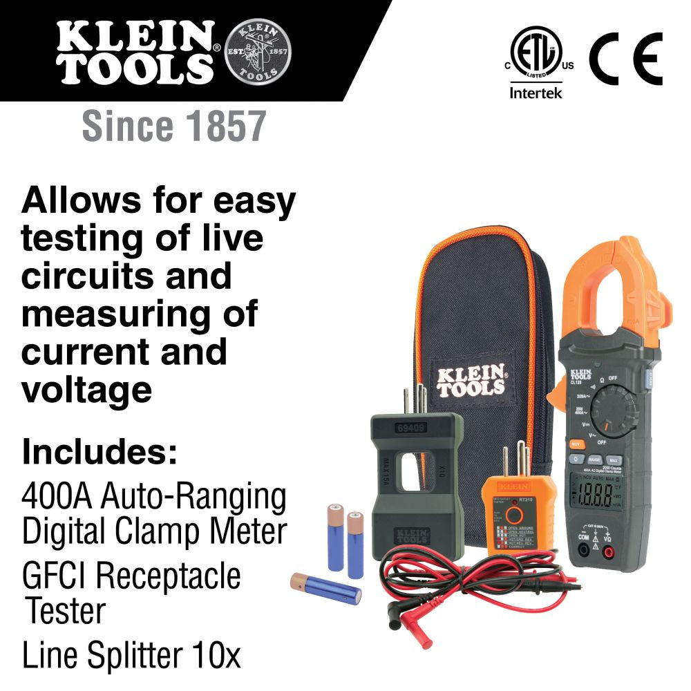 Klein Clamp Meter Electrical Test Kit