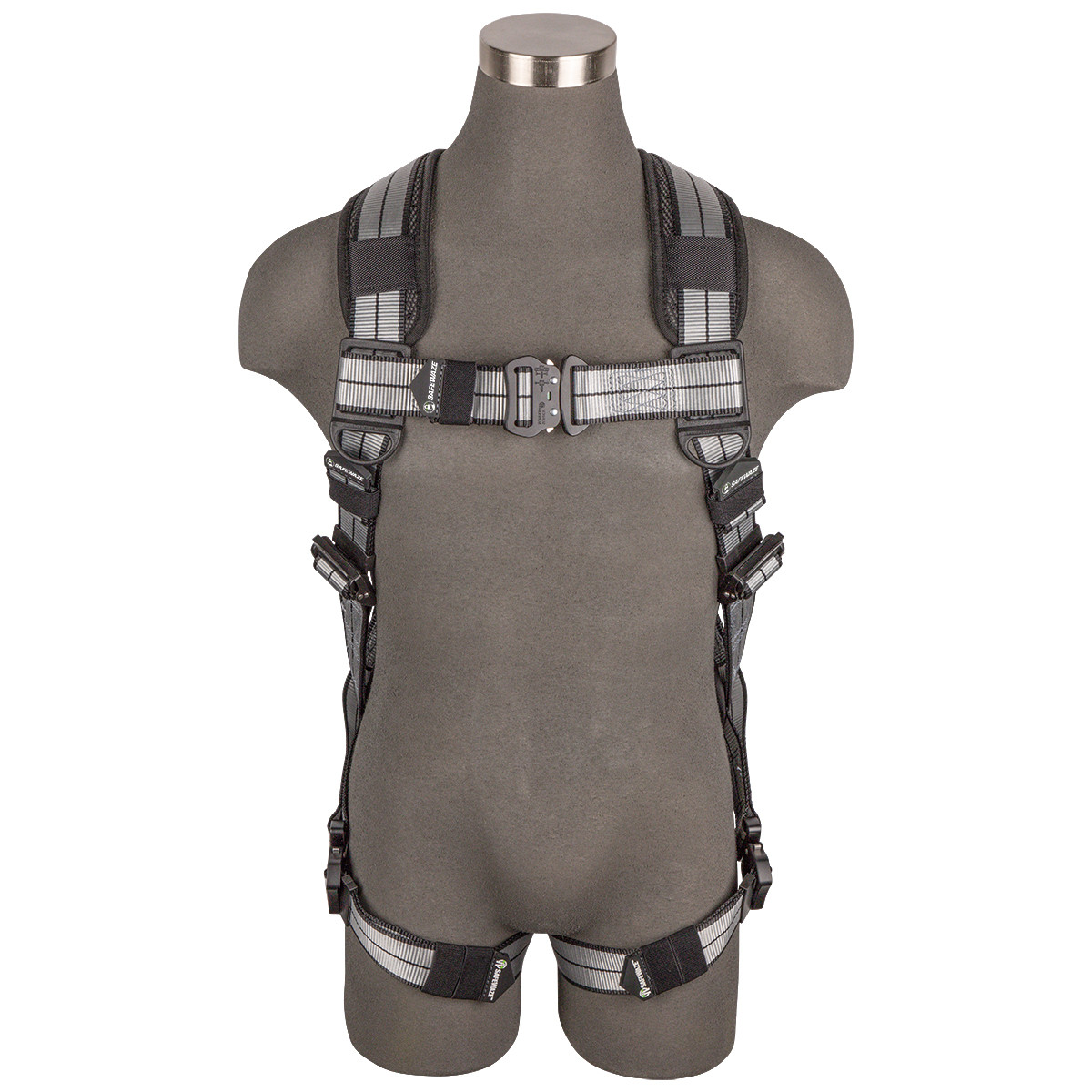 SAFEWAZE PRO+ Slate Full Body Harness: Alu 1D, Alu QC Chest/Legs (2X)