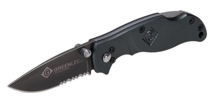 GREENLEE Titanium-Coated Drop Point Pocket Knife, Aluminum