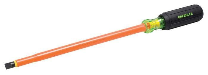 GREENLEE Screwdriver, Insulated, Cabinet Tip, 3/8" x 10"