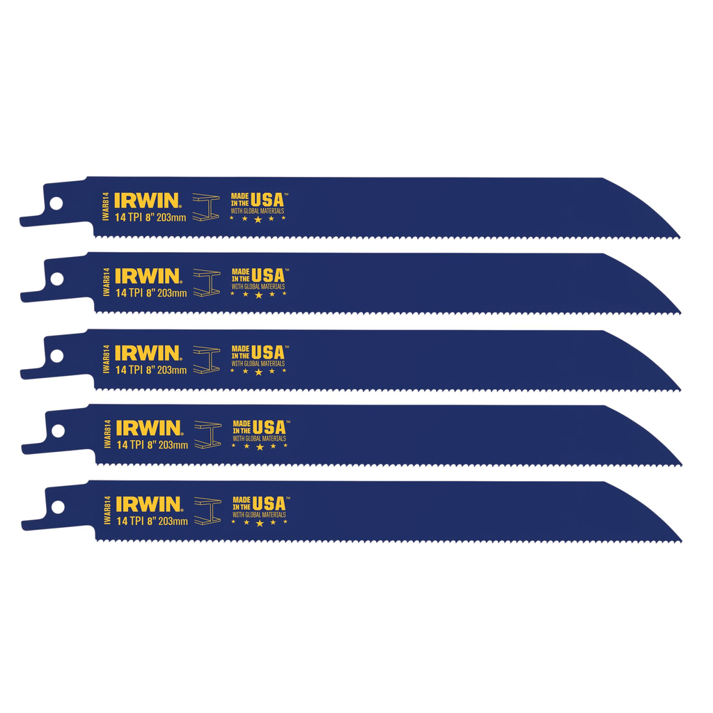 IRWIN RECIP 8" 14TPI 5PK