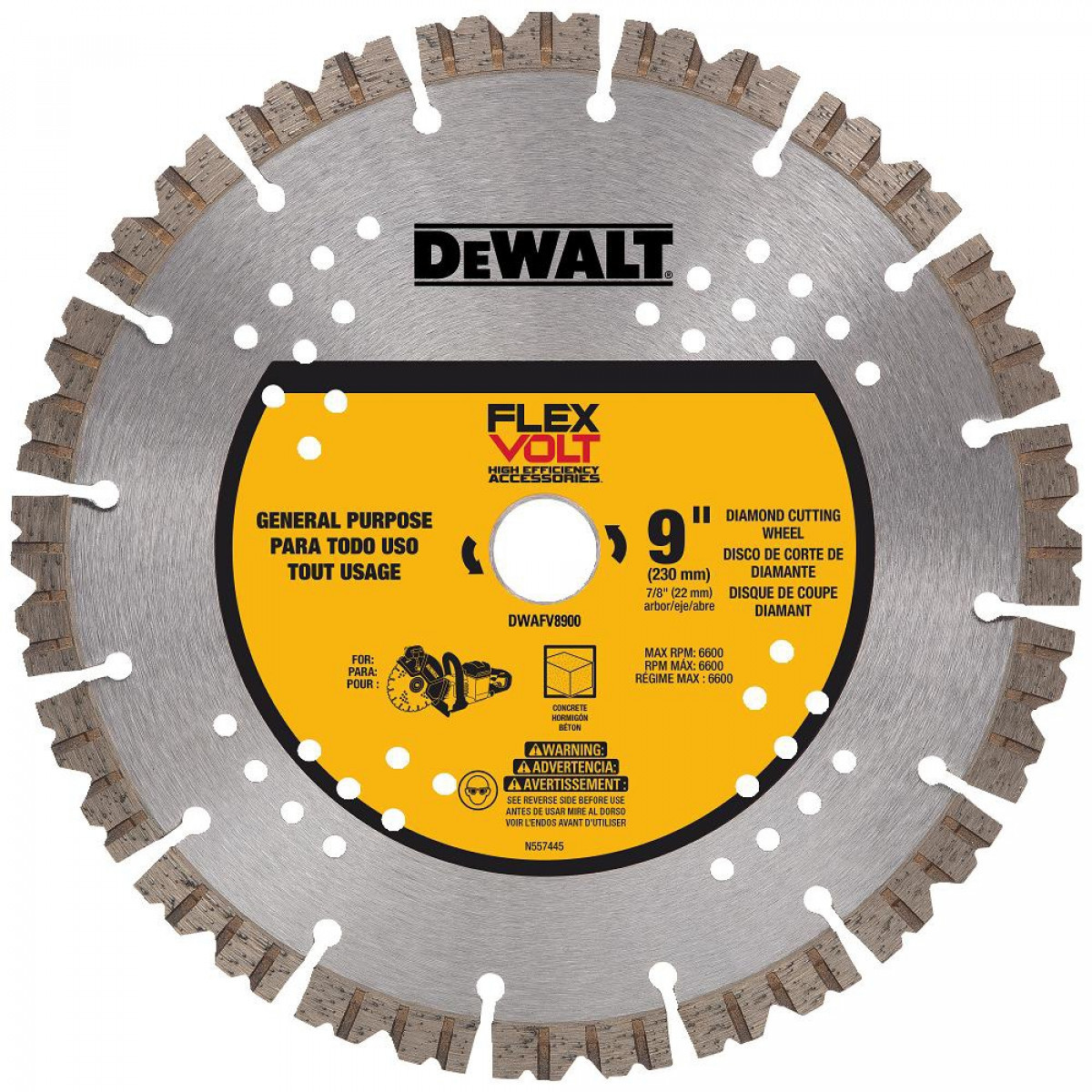 DEWALT FLEXVOLT 9 In Diamond Blade with 7/8 in Arbor (1 Pack)