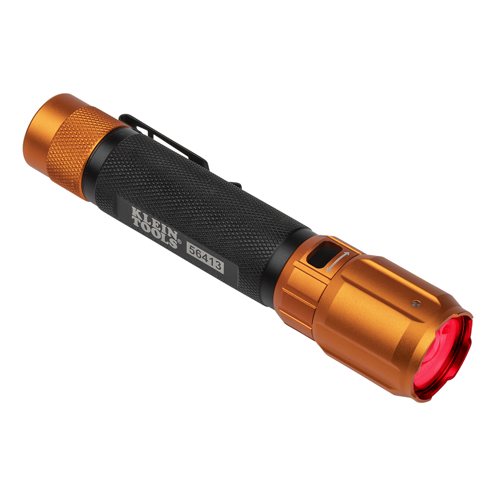 Rechargeable 2-Color LED Flashlight with Holster