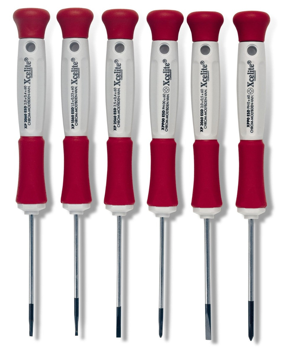 SCREWDRIVER SET,6PC,PRECISION,ESD SAFE