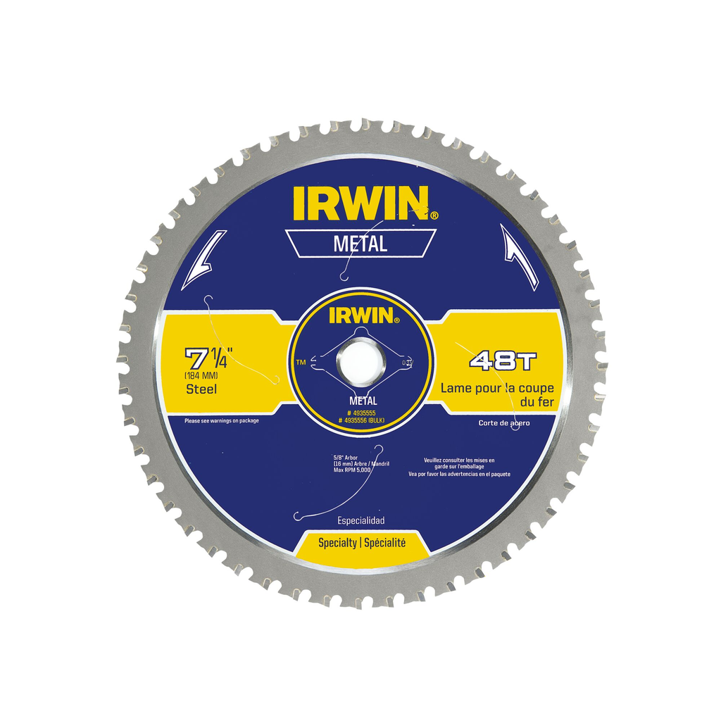 IRWIN SAW BLADE 7 1/4" 48T MC - FERROUS STEEL