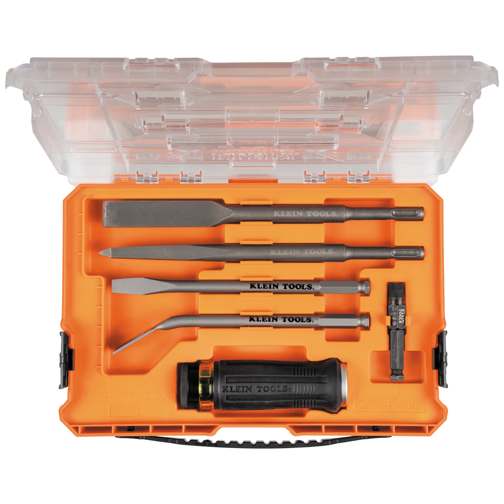 SDS Chisel Bit Set with Handle 6-Piece