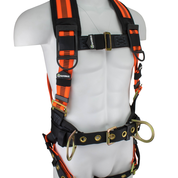 SafeWaze V-Line Construction Harness: 3D, MB Chest, TB Legs  (L)