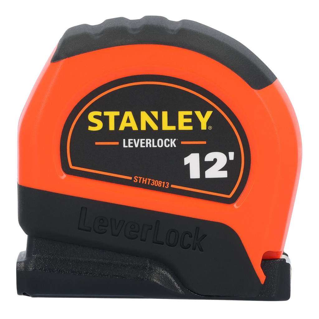 STANLEY 12FT HI-VIS LEVERLOCK TAPE