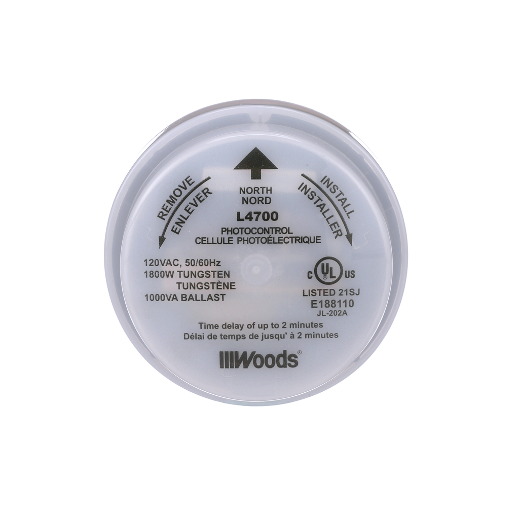 Woods PHOTO CONTROL, TWIST TO LOCK CONDUIT 12/BX