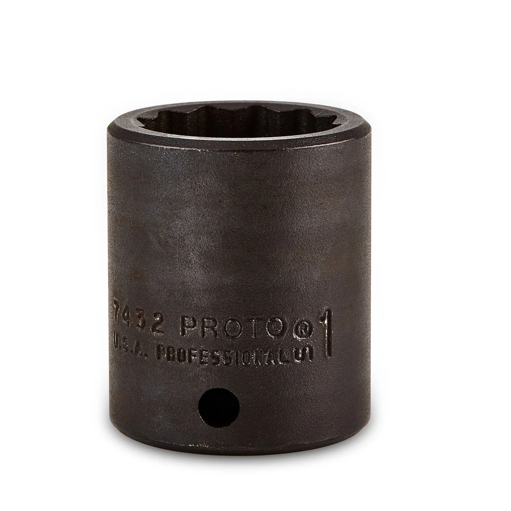 Proto® 1/2" Drive Impact Socket 1" - 12 Point 1/ea