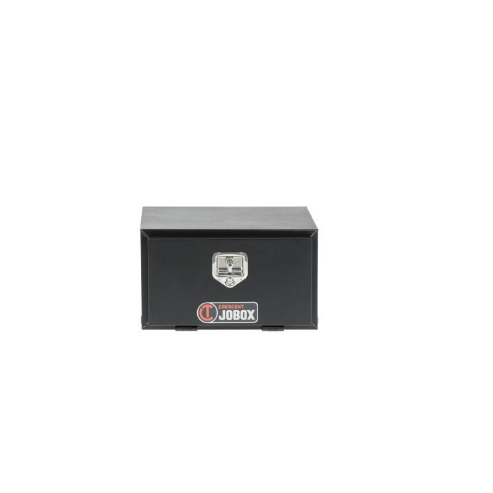 JOBOX 24" Long Black Steel Underbed Truck Box with Rain Gutter - 18" x 18"