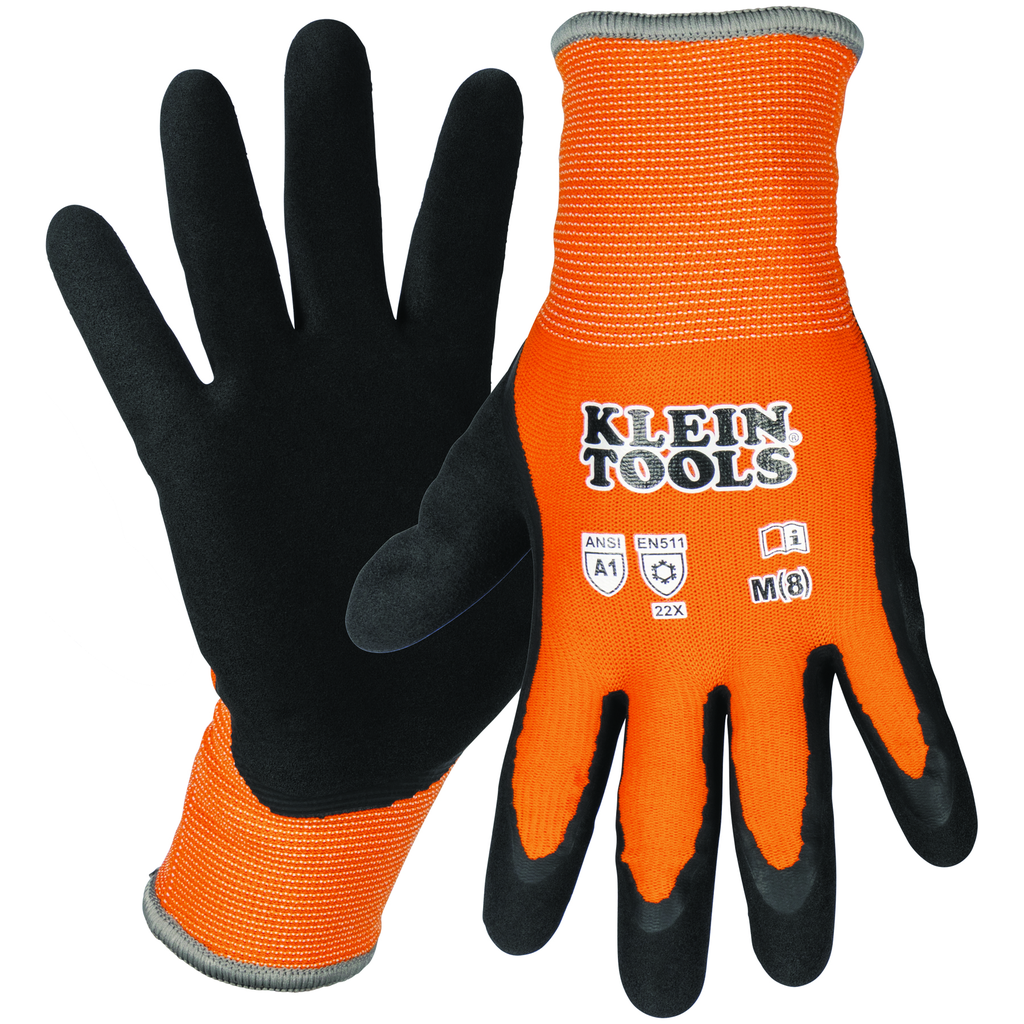 Winter Knit Dipped Gloves, Cut Level A1, Touchscreen, Medium