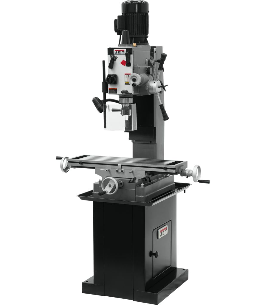 JMD-45GHPF Geared Head Square Column Mill/Drill with Power Downfeed with DP700 2-Axis DRO & X-Axis Powerfeed