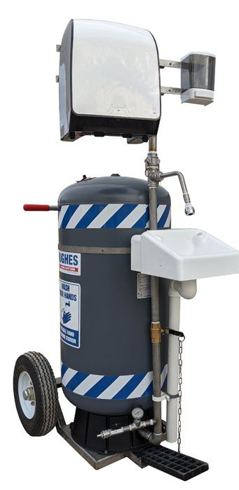 30 Gallon, Portable Hughes Self-Contained Hand Washing Station, Mobile - HW40K
