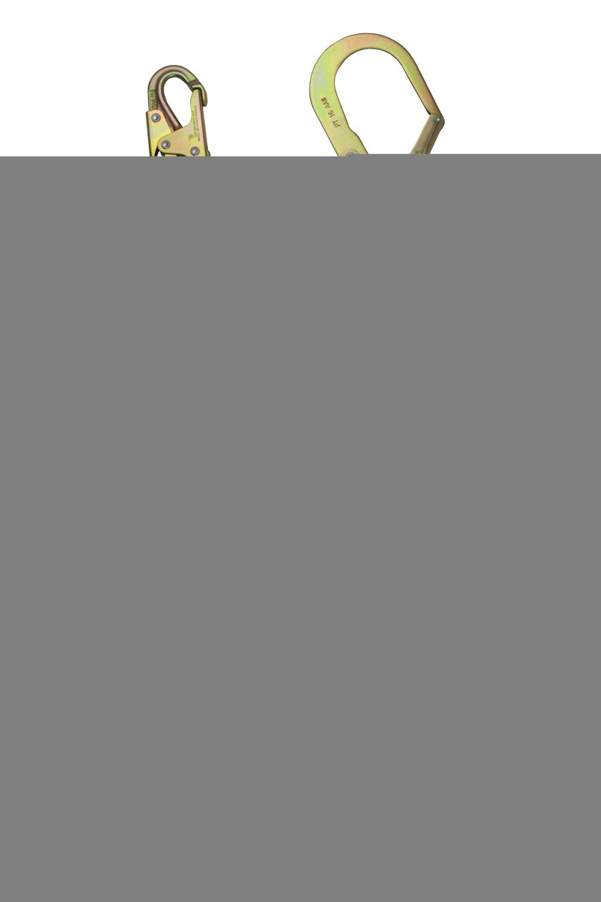 SafeWaze V-Line 6' Energy Absorbing Lanyard: Rebar Hook