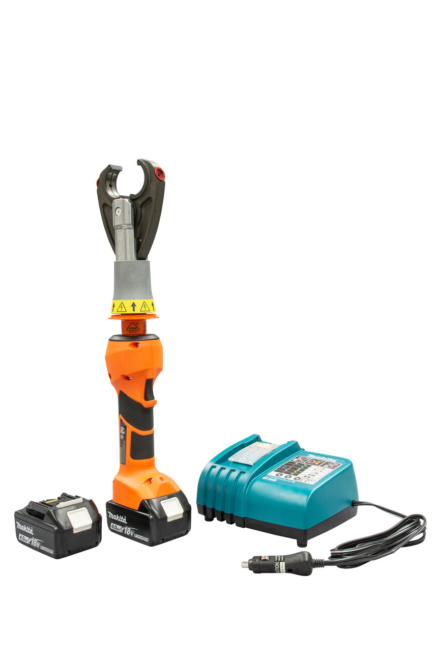 GREENLEE 6 Ton Insulated Crimper with CJ22 Head and 12V Battery