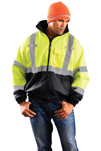 Occunomix Classic Three-Way Black Bottom Bomber Jacket