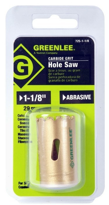 GREENLEE 1-1/8" Carbide Grit Hole Saw