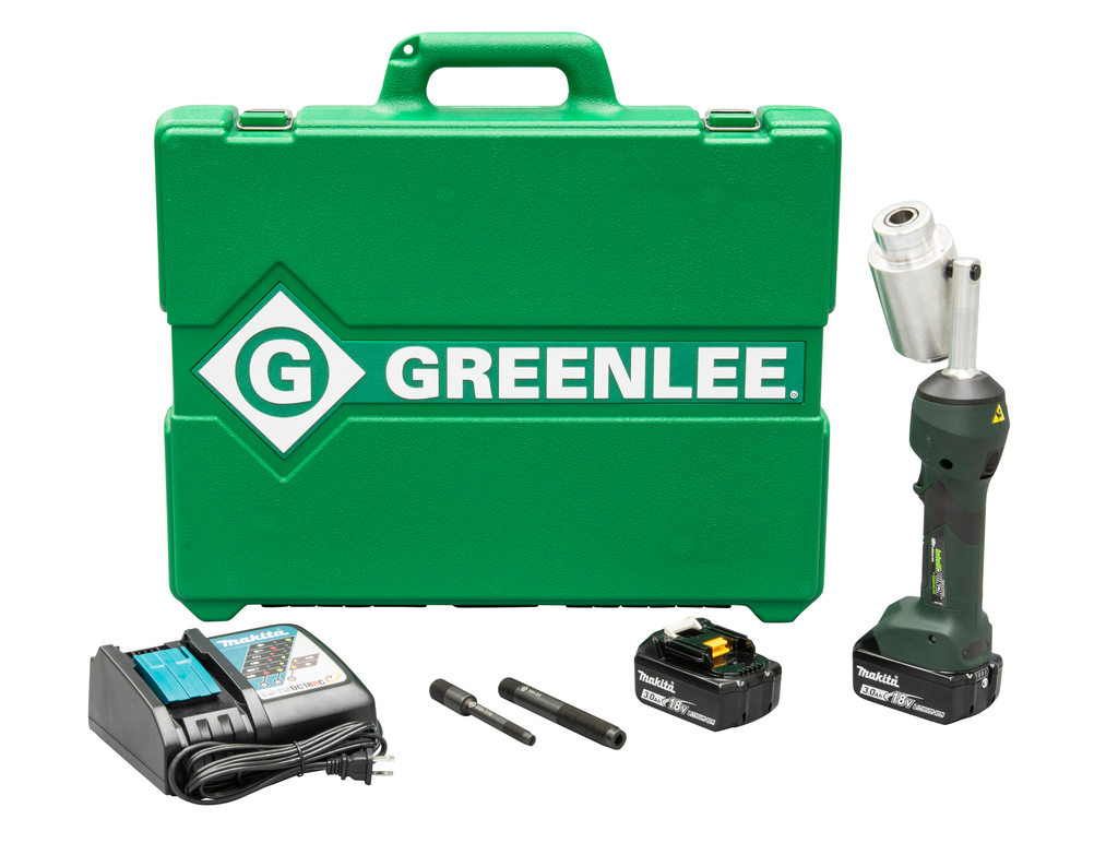 GREENLEE Intelli-PUNCH Driver, Draw Studs, Batteries, Changer and Case