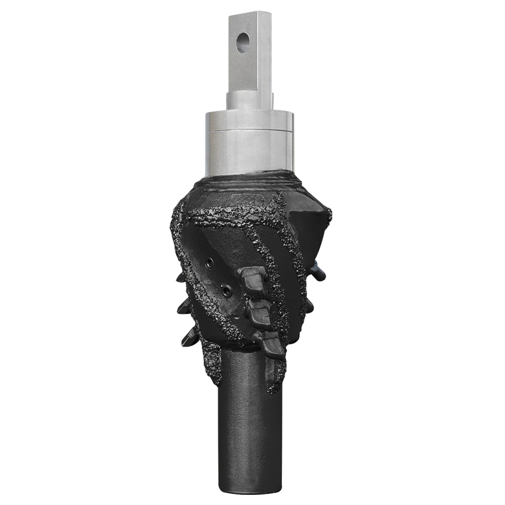 AMERICAN HDD CAST BODY SPIRAL FLUTED BACKREAMER with BOLT-ON SWIVEL  10" Cut  8.0" Pack Diameter 2-3/8" REG (Box x Swivel) w/ Shark Teeth and 20K Swivel