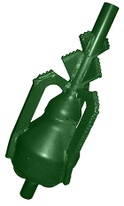 SAND SHARK BACKREAMER 10.0" Cut x 8.6" Pack, 2.75" Shaft Diameter, 2" IF (Box x Box) w/ Conical Carbide Blocks
