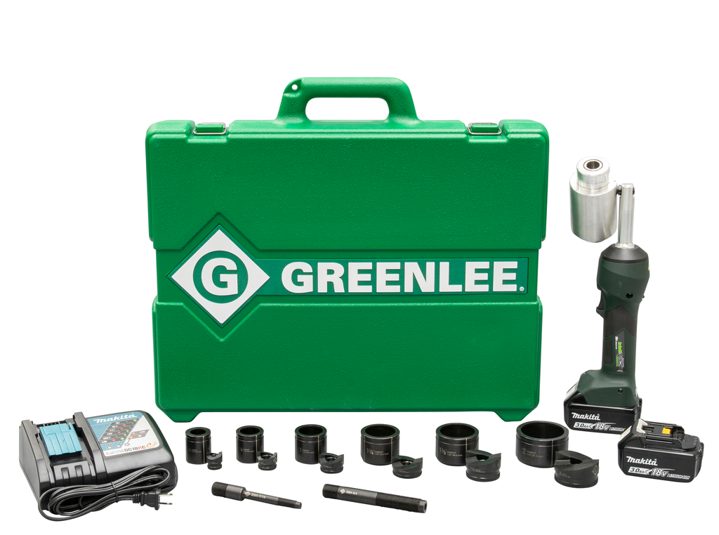 GREENLEE Intelli-PUNCH Battery-Hydraulic Knockout Kit with Slug-Buster(R) 1/2" - 2"