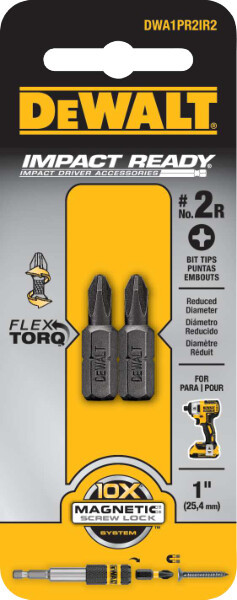 DEWALT Accessories Impact Ready, 2 Reduced Phillips 1"