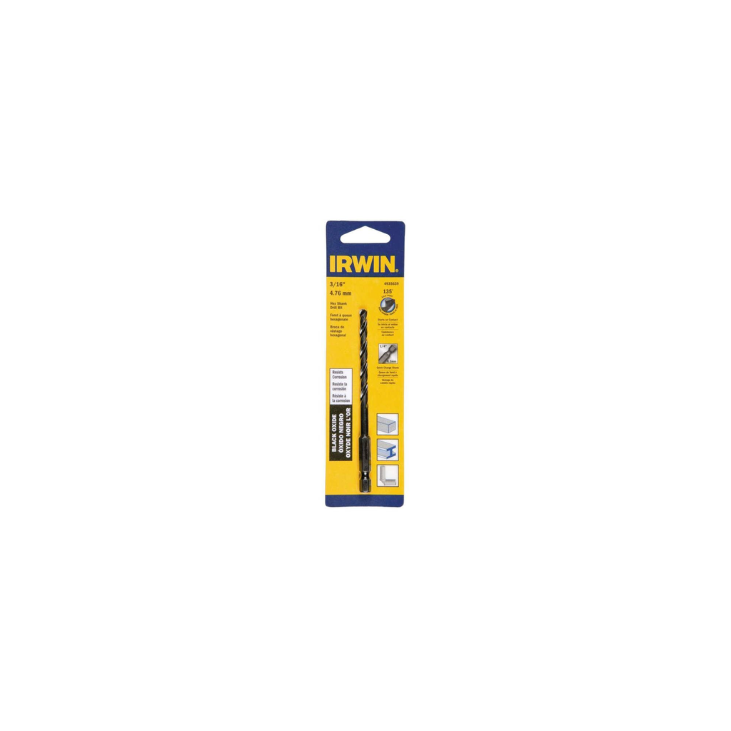 IRWIN 3/16" HEX SHANK DRILL BIT
