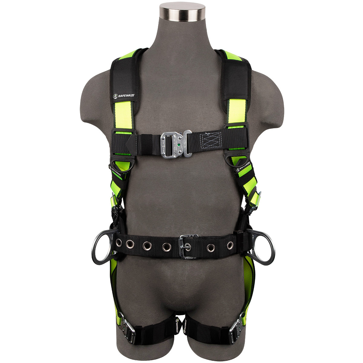 SafeWaze PRO Construction Harness: 3D, QC Chest, QC Legs  (3X)