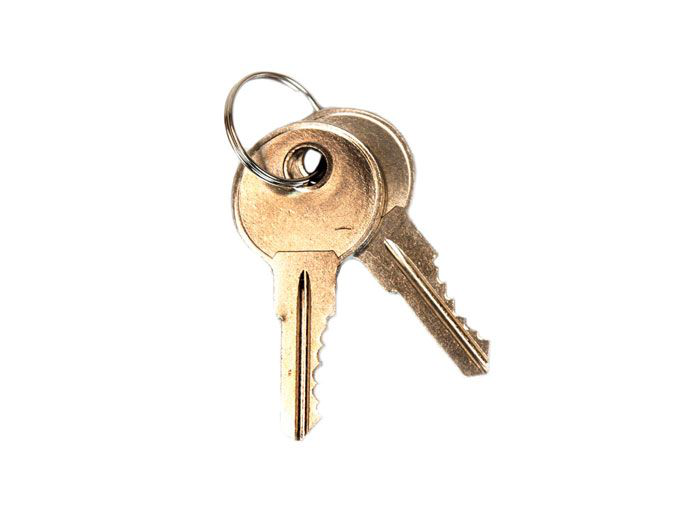 Justrite Lever Handle Replacement Keys for Safety Cabinets, Sure-Grip® EX, Set of 2, Lock No. CH545 - 25998