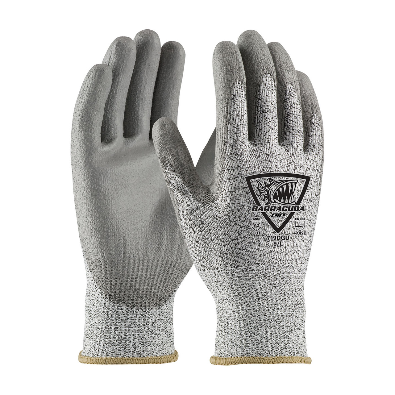 Barracuda® 719DGU  Cut Resistant Gloves, Size S, Salt & Pepper, ANSI A2