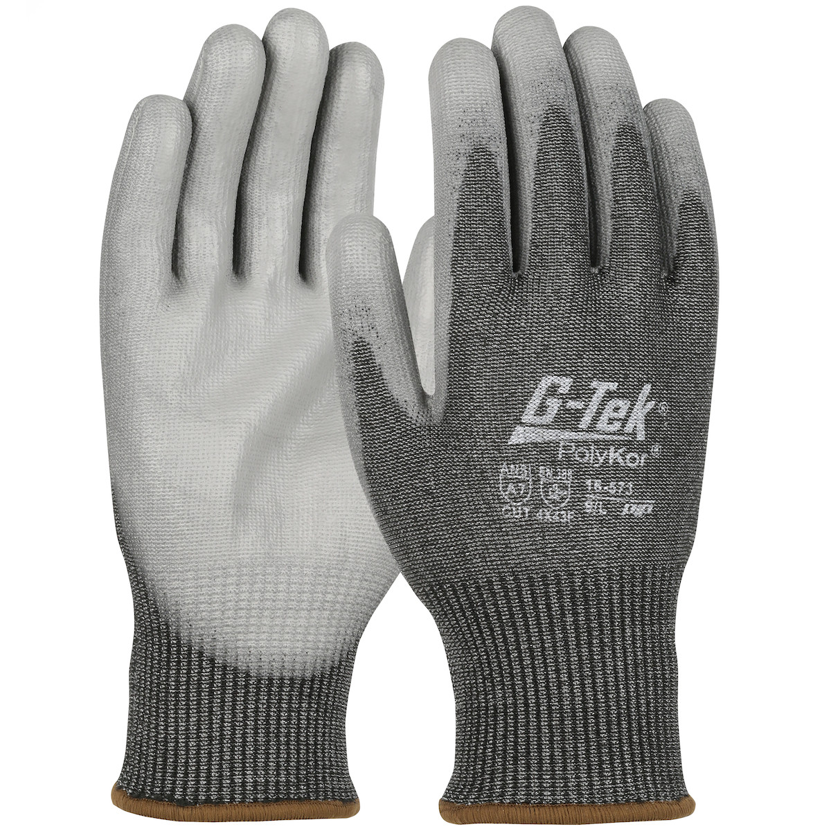 G-Tek® PolyKor® 16-573  Cut Resistant Gloves, Size XS, Black, ANSI A7