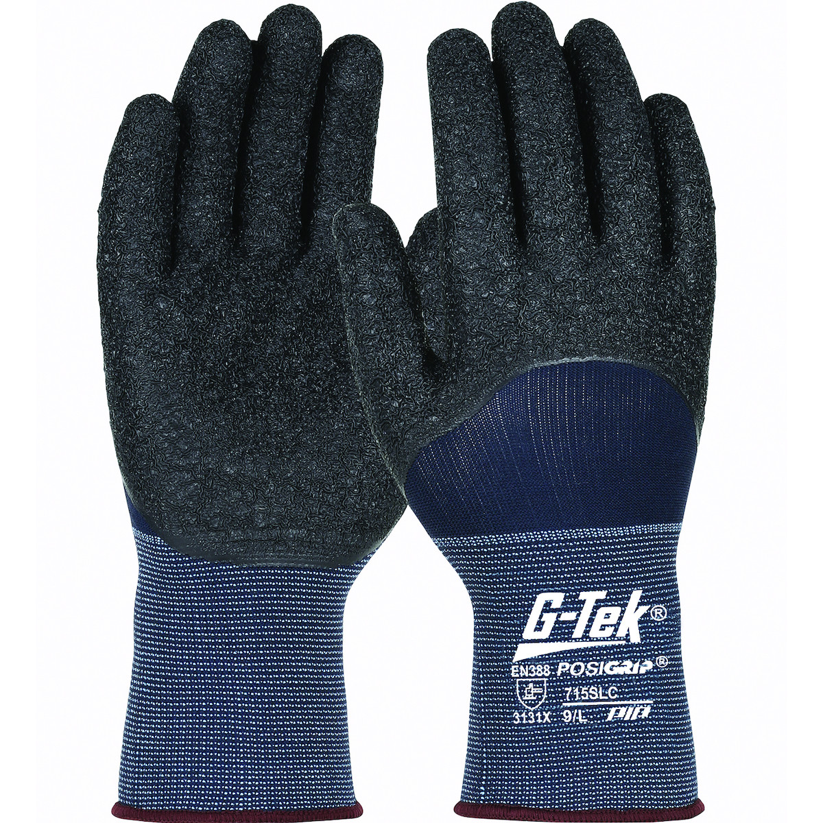 G-Tek® PosiGrip® 715SLC  SeamlessGlove Coated, Size L, Blue