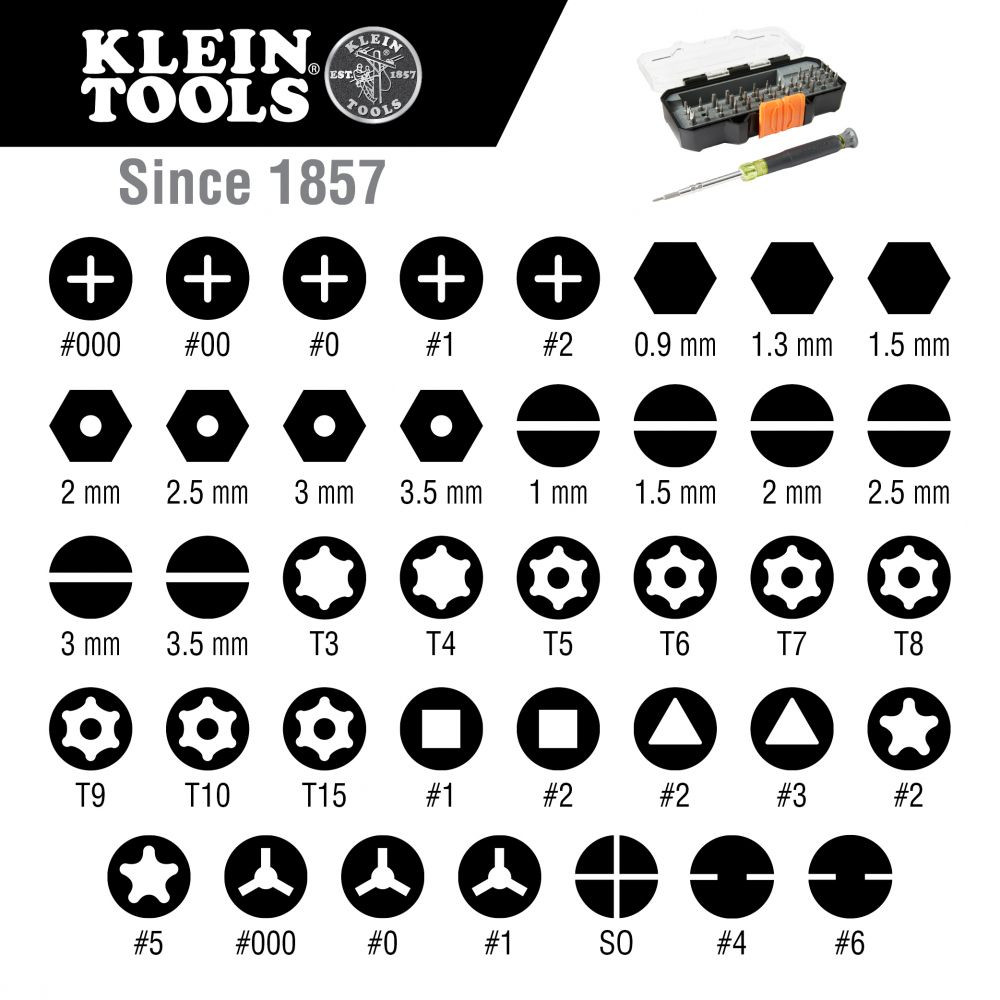 Klein All-in-1 Precision Screwdriver Set with Case