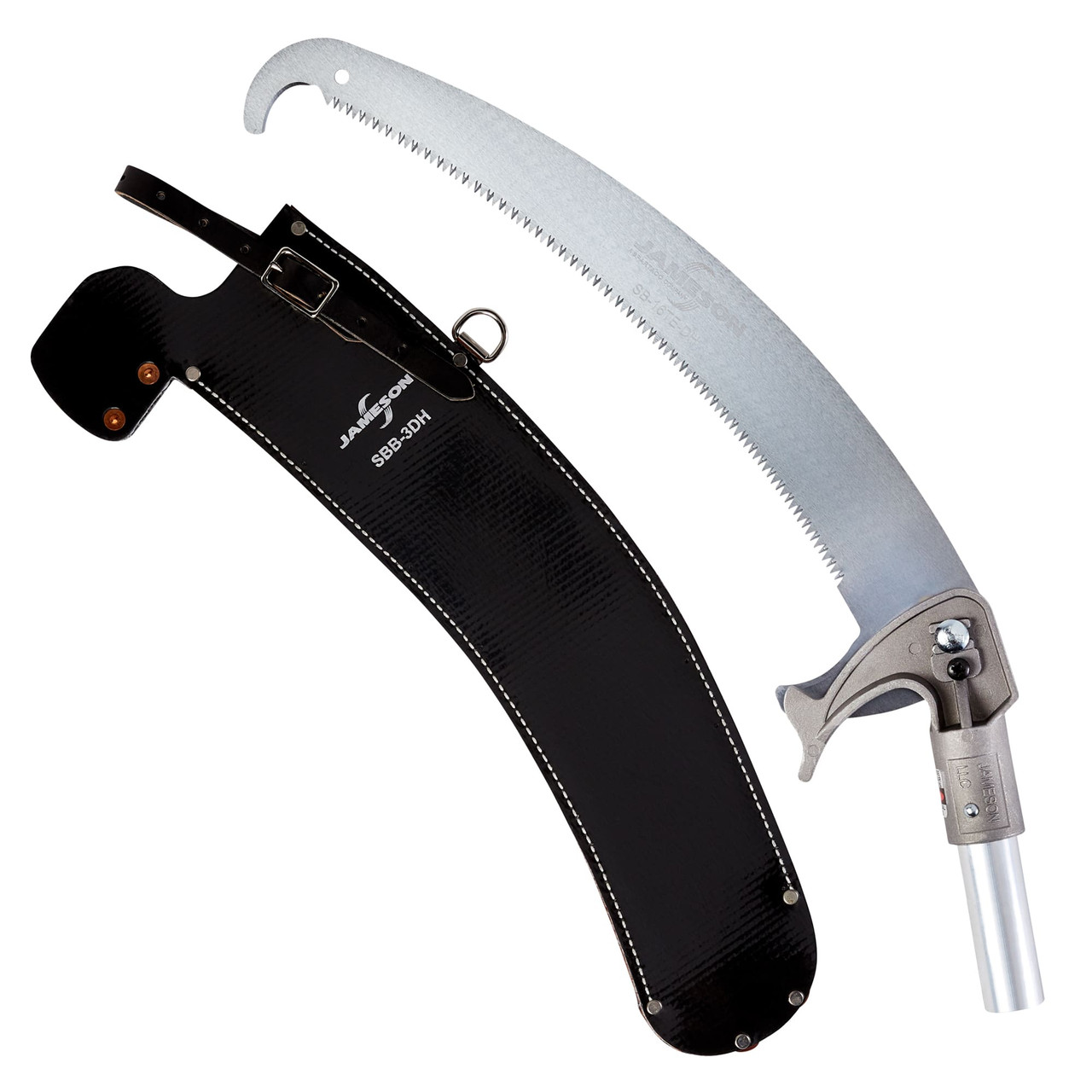 Jameson Double Hook Curved Blade Saw Head and Belting Scabbard, 16"