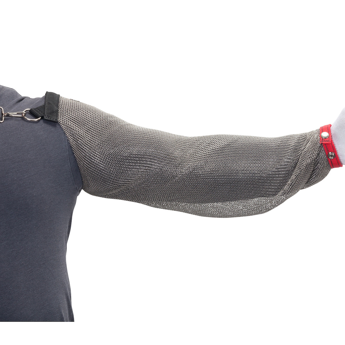 US Mesh® USM-3105  Metal Mesh Sleeves, Size XL, Silver