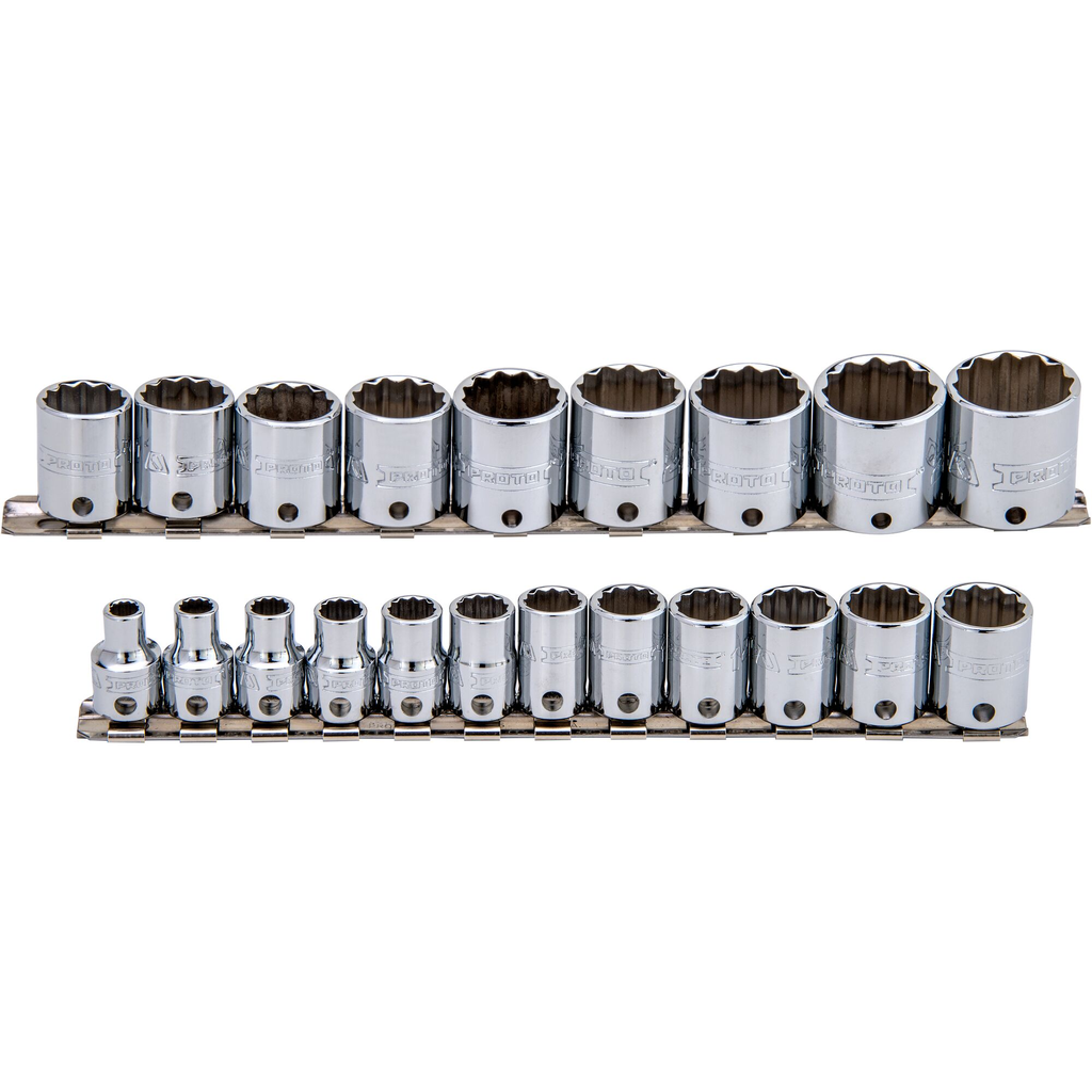 PROTO Set Skt 3/8Dr 21Pc 12Pt M-Teth