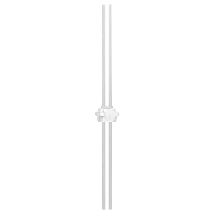 53mm Carboy Cap, Open Top, Two 1/4" OD Tubes, 12" Length - 12892