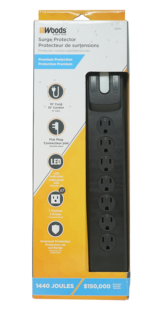 Woods SURGE, 7 OUT PROTECTOR 1440J, 10' 6/BX