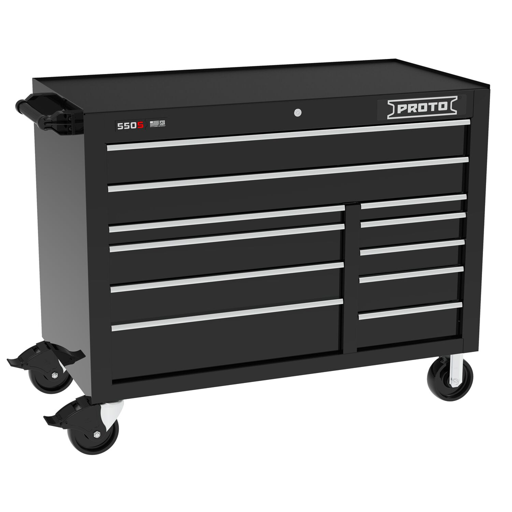 WRKSTATION 50 IN 11 DWR GL BLK